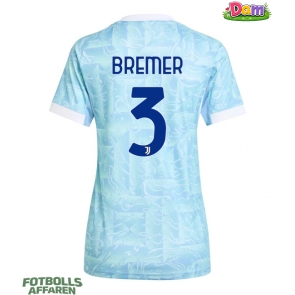 Juventus Gleison Bremer #3 Bortatröja Kvinnor 2025-26 Kortärmad